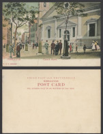 Delcampe - Gibraltar Old Colour UB Postcard Church Street Scene, Showing Bell Tower. V.B.C. - Gibraltar