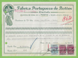 Delcampe - Porto - Recibo Da Casa Comercial Fábrica Portuguesa De Botões -  Portugal - Portogallo