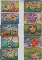 Delcampe - BRASIL 2001 ZODIAC HOROSCOPE FULL SET OF 12 CARDS - Sternzeichen