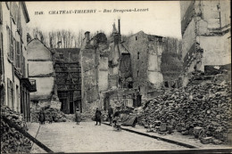 Delcampe - CPA Château Thierry Aisne, Rue Drugeon Lecart, Kriegszerstörung 1. WK - Andere & Zonder Classificatie