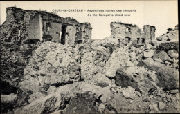 Delcampe - CPA Coucy Le Chateau Aisne, Aspect Des Ruines Des Remparts, Kriegszerstörung 1. WK - Andere & Zonder Classificatie