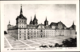 Delcampe - CPA San Lorenzo De El Escorial Madrid, Monasterio, Fachada Principal Y La Lonja - Madrid