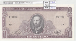 Delcampe - CRJ2168 BILLETE CHILE 1 ESCUDO 1964 P-136a.2a - Chili