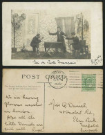 Delcampe - Lei On Parle Francais 1905 Postcard THEATRE Pistol Duel - Schauspieler