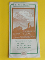 Delcampe - Dépliant Ouverture 1ère Section Du Fayet Au Col De Voza Juillet 1909 Ascension Mont-Blanc Par Crémaillère Serge Meunier - Dépliants Turistici