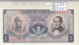 Delcampe - CRJ1539 BILLETE COLOMBIA 1 PESO DE ORO 1973 P-404e.5 N01539 - Colombie