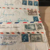 Delcampe - CANADA 180 ENVELOPES TRAVELED TO ITALY IN THE 1950s/1960s - 180 ENVELOPPES DU CANADA ONT VOYAGÉ EN ITALIE DANS LES ANNÉE - Postgeschichte