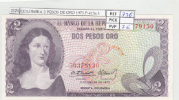 Delcampe - CRJ2170 BILLETE COLOMBIA 2 PESOS DE ORO 1973 P-413a.3 - Colombie