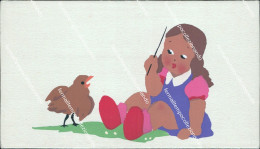 Delcampe - Bc326  Mini Cartolina Bambini Dipinta A Mano - Sonstige & Ohne Zuordnung