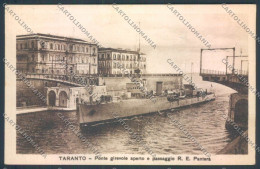 Delcampe - Taranto Città Nave Da Guerra Cartolina ZB6797 - Taranto