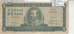 Delcampe - CRJ2422 BILLETE CUBA 5 PESOS 1990 P-103d.2 - Cuba