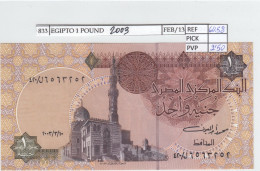 Delcampe - CRJ0833 BILLETE EGIPTO 1 POUND 2003 P-50f.6 SIN CIRCULAR - Egypte