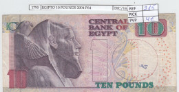 Delcampe - CRJ1795 BILLETE EGIPTO 10 POUNDS 2004 P-64c.3 MBC - Egypte