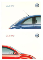 Delcampe - Lot De 16 CP. Transports. Automobile: New Beetle (Volkswagen), Ka (Ford), Corsa (Opel), Clio (Renault), Twingo (Renault) - PKW