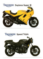 Delcampe - Lot De 4 CP. MOTO. Triumph. - Motorfietsen