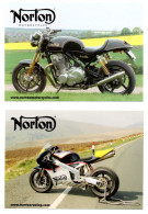 Delcampe - Lot De 4 CP. MOTO. Norton. Série Complète. - Motorfietsen