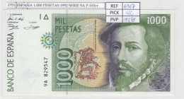 Delcampe - CRJ2351 BILLETE ESPAÑA 1.000 PESETAS 1992 SERIE 9A P-163cr SIN CIRCULAR - 1975-2001 Juan Carlos I