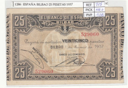 Delcampe - CRJ1286 BILLETE ESPAÑA BILBAO 25 PESETAS 1937 P-S563b MBC+ - Other & Unclassified