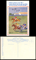 Delcampe - Donald McGill Old Postcard Horse Race Course Put My Lot Jockey With Red Cap 1773 - Cómics