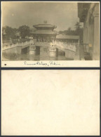 Delcampe - China Old Real Photo Photograph Card Summer Palace Bridge Pavilion Pekin Peking - China