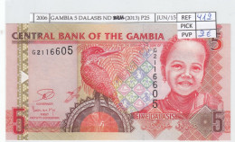 Delcampe - CRJ2006 BILLETE GAMBIA 5 DALASIS 2013 P-25c SIN CIRCULAR - Gambie