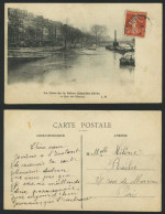 Delcampe - PARIS FLOOD 1910 Old Postcard Le Quai De Celestins Quay, Bridge, Boats, Disaster - Catastrofi