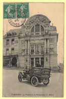 Delcampe - 35 Gougères Le Théâtre Et Studio Du Photographe G. Mabire Voiture Avec Inscription : Carte Avec Pliure - Fougeres