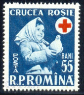 Delcampe - 1957 Red Cross,Child,Pigeon/Dove,Rotes Kreuz,Croix Rouge,Romania,Mi.1665,MNH - Nuovi