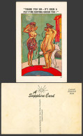 Delcampe - QUIP Saucy Comic Humour Old Postcard It's Been A Pleasure Serving Under You! 34. - Cómics