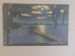 Delcampe - AU + RAPIDE  -  CPA ETATS UNIS - MOONLIGHT OVER LAKE HOLLINGSWORTH - LAKELAND   -    VOYAGEE TIMBREE - Sonstige & Ohne Zuordnung