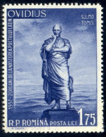 Delcampe - 1957 OVIDIUS PUBLIUS NASO,Ovid,Ovidius,Roman Poet Statue,Romania,Mi.1669,MNH - Nuovi