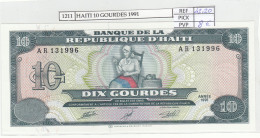 Delcampe - CRJ1211 BILLETE HAITI 10 GOURDES 1991 P-256a - Haïti