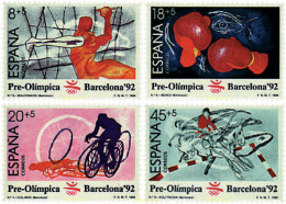 Delcampe - 85412 MNH ESPAÑA 1989 25 JUEGOS OLIMPICOS VERANO BARCELONA 1992 - Chevaux