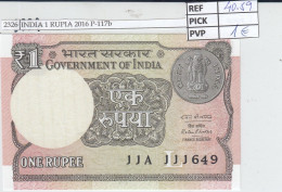 Delcampe - CRJ2326 BILLETE INDIA 1 RUPIA 2016 P-117b - Inde