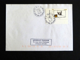 Delcampe - VILLEFRANCHE SUR MER CCT1 - ALPES MARITIMES - CACHET ROND MANUEL CENTRE COURRIER SUR YT 3536 ALEXANDRE DUMAS - Manual Postmarks
