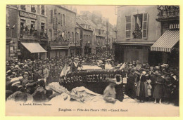 Delcampe - 35 Fougères Fête Des Fleurs 1921 Canot Fleuri Char 39 Bretagne éditeur A Lamiré Rennes - Fougeres