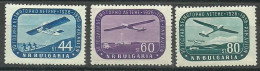 Delcampe - Bulgaria 1956 Mi 1002-1004 MNH (ZE2 BUL1002-1004) - Flugzeuge