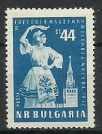 Delcampe - Bulgaria 1957 Mi 1031 MNH (ZE2 BUL1031) - Castles