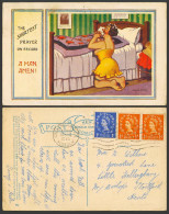 Delcampe - Donald McGill 1955 Old Postcard The Shortest Prayer On Record A Man Amen! No. 76 - Cómics