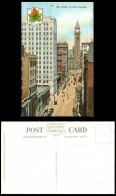 Delcampe - Canada Old Postcard Bay Street Scene Toronto Tram Cars Clock Tower Land Of Maple - Non Classificati