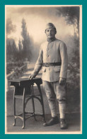 Delcampe - Carte Photo Militaire ( Numéro 150 Ou 450 Sur Le Col ) - Uniformen