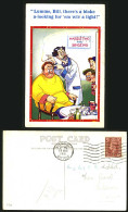 Delcampe - Comic Humour 1951 Old Postcard - Haircutting & Singeing - Cómics