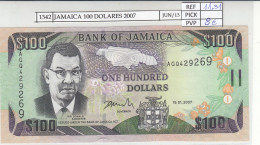 Delcampe - CRJ1342 BILLETE JAMAICA 100 DOLARES 2007 P-84c - Jamaique