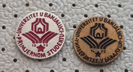 Delcampe - University Of  Banja Luka Bosnia Yugoslavia Pins - Marques