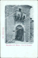Delcampe - Bc346 Cartolina Repubblica Di San Marino Porta S.francesco 1908 - San Marino