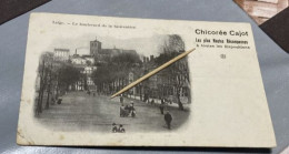 Delcampe - Liège: Le Boulevard De La Sauvenière, Chicorée Cajot - Lüttich