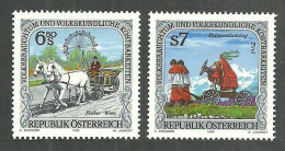 Delcampe - AUSTRIA 1998 FOLK CUSTOMS FIACRE & PALM SUNDAY PROCESSION SET MNH - Ungebraucht