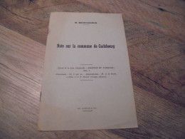 Delcampe - NOTE SUR LA COMMUNE DE CARLSBOURG Régionalisme Ardenne Origine Village - Belgique