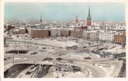 Delcampe - B323 Sweden Stockholm View From Slussen And Old Town Postcard - Schweden