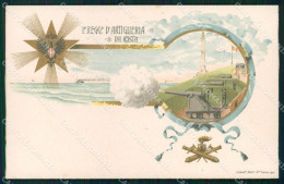 Delcampe - Militari 1° Reggimento Artiglieria Da Costa Genova Cartolina XB6598 - Regimente